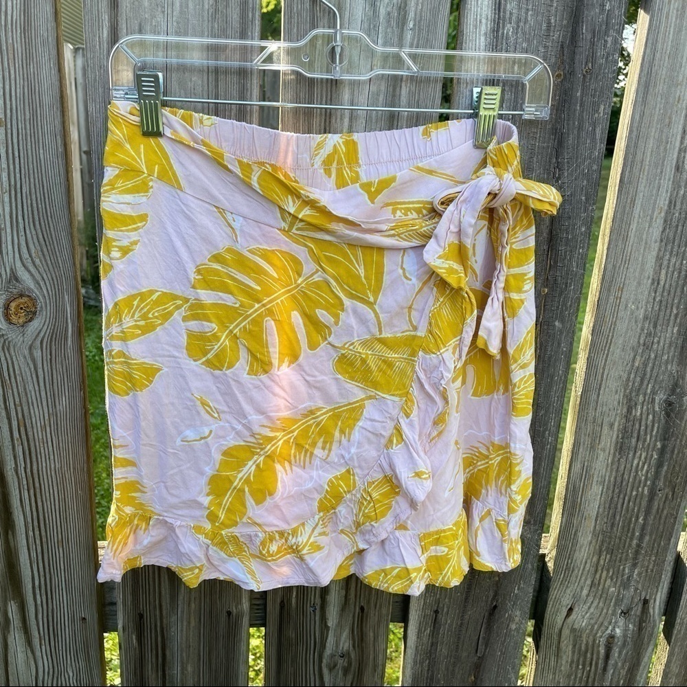 Wild Fable Yellow Wrap Skirt, M